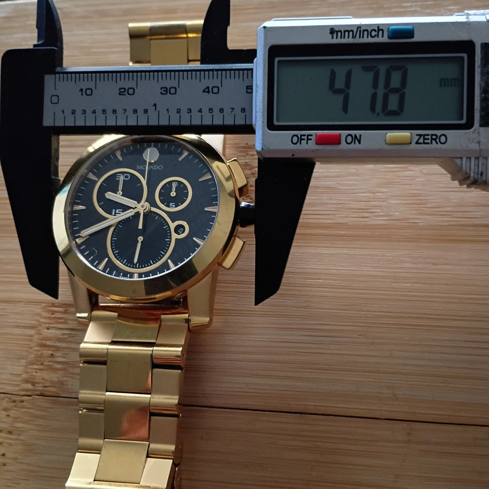 Movado Gold Watch CHRONOGRAPH VIZIO $2795 - Picture 12 of 13